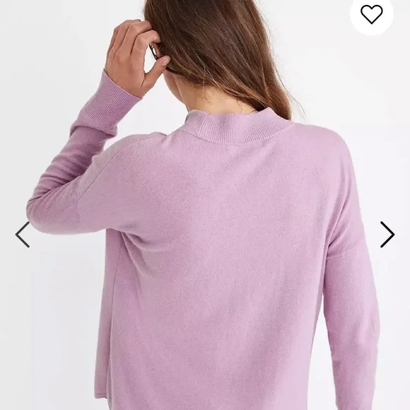 Madewell Ashbury Lavender Mockneck Long Sleeve Pullover Sweater XS - Picture 7 of 7